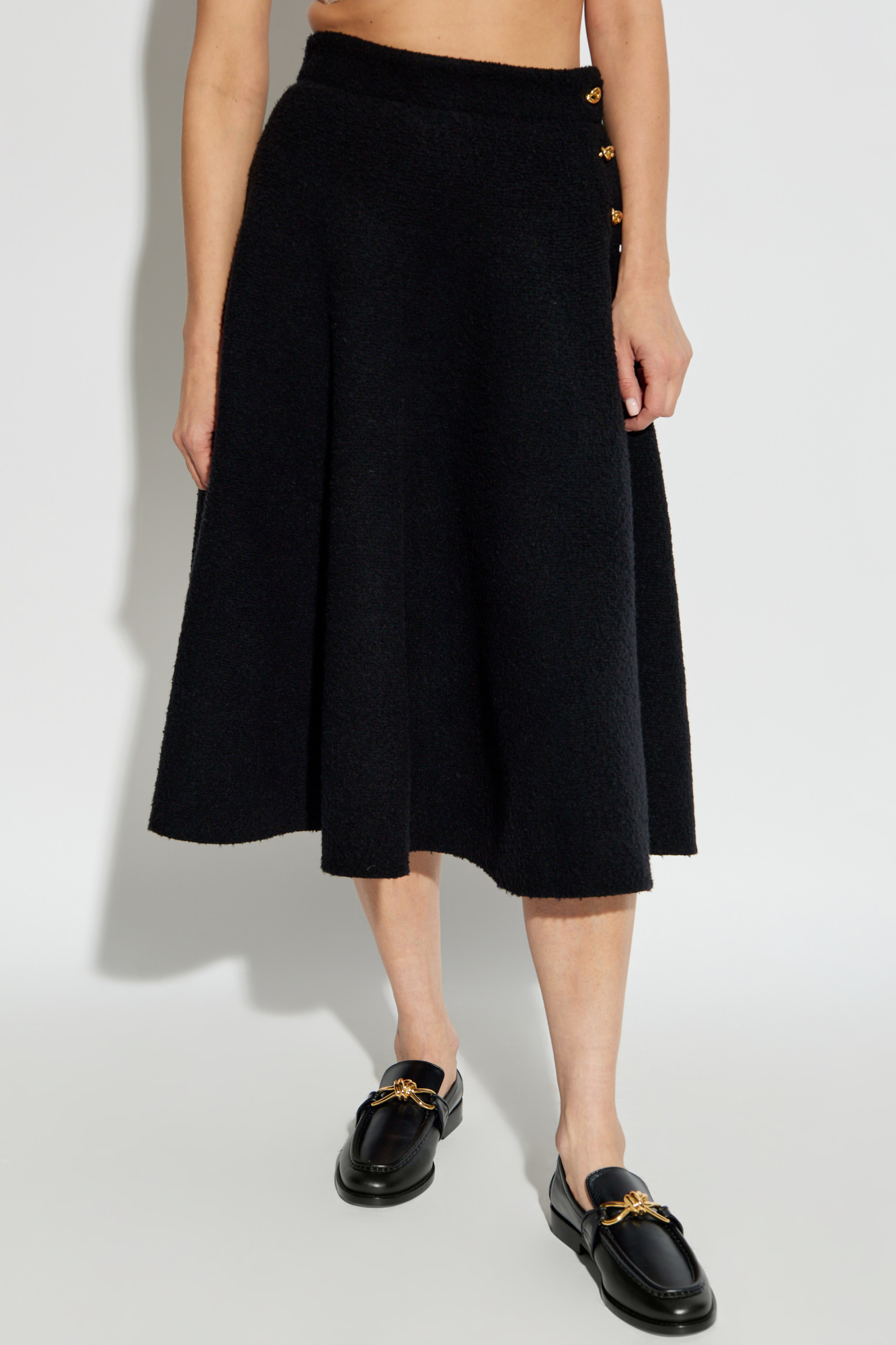 スカート BOTTEGA VENETA Embroidered Wool Blend Skirt Bottega Veneta Shiny Fringe Leather Maxi Skirt | Saks Fifth